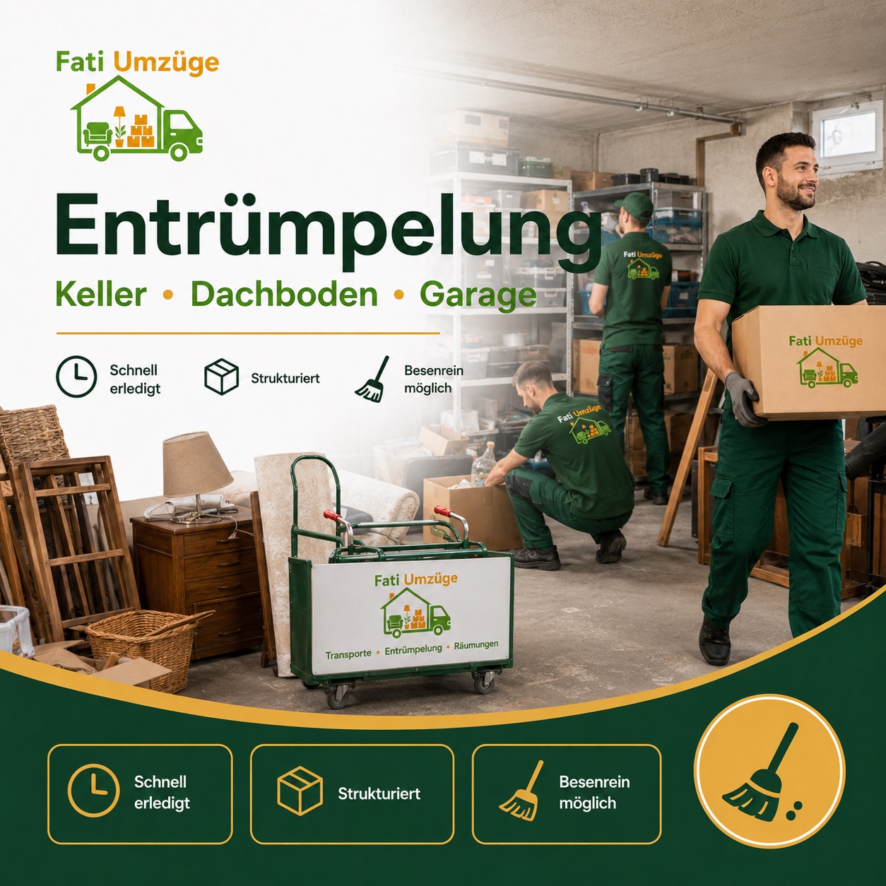 Fati Umzüge Team bei einer Entrümpelung