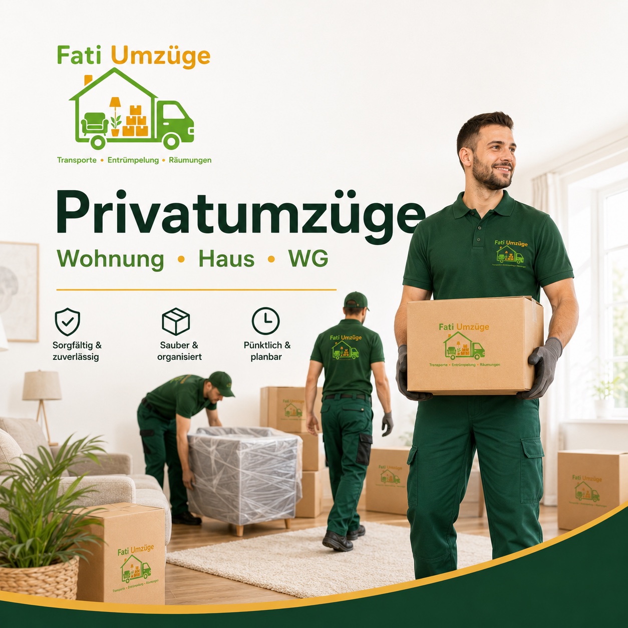Fati Umzüge Team bei einem Privatumzug